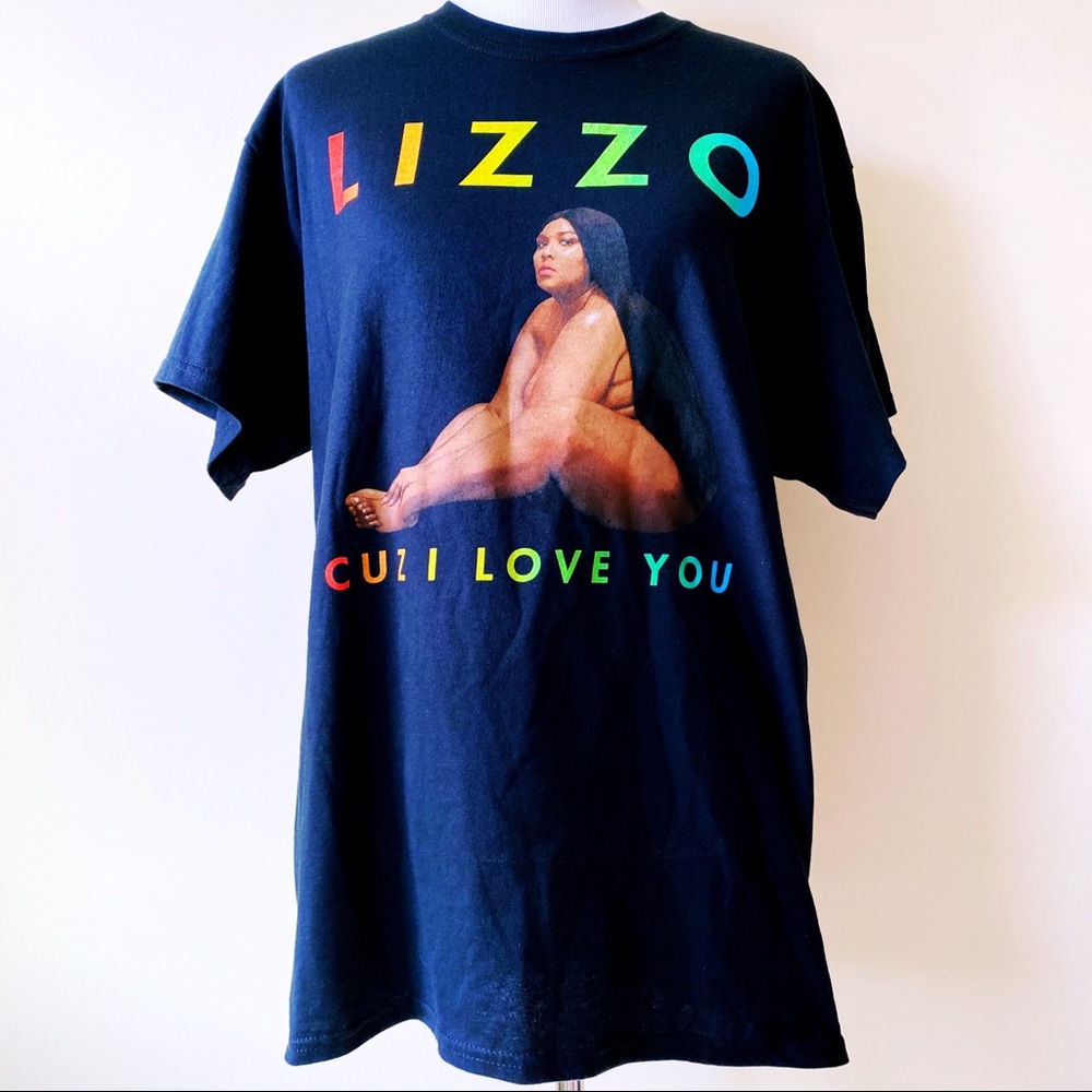 🆕 LIZZO Cuz I Love You T-Shirt Rainbow Pride - Picture 2 of 4